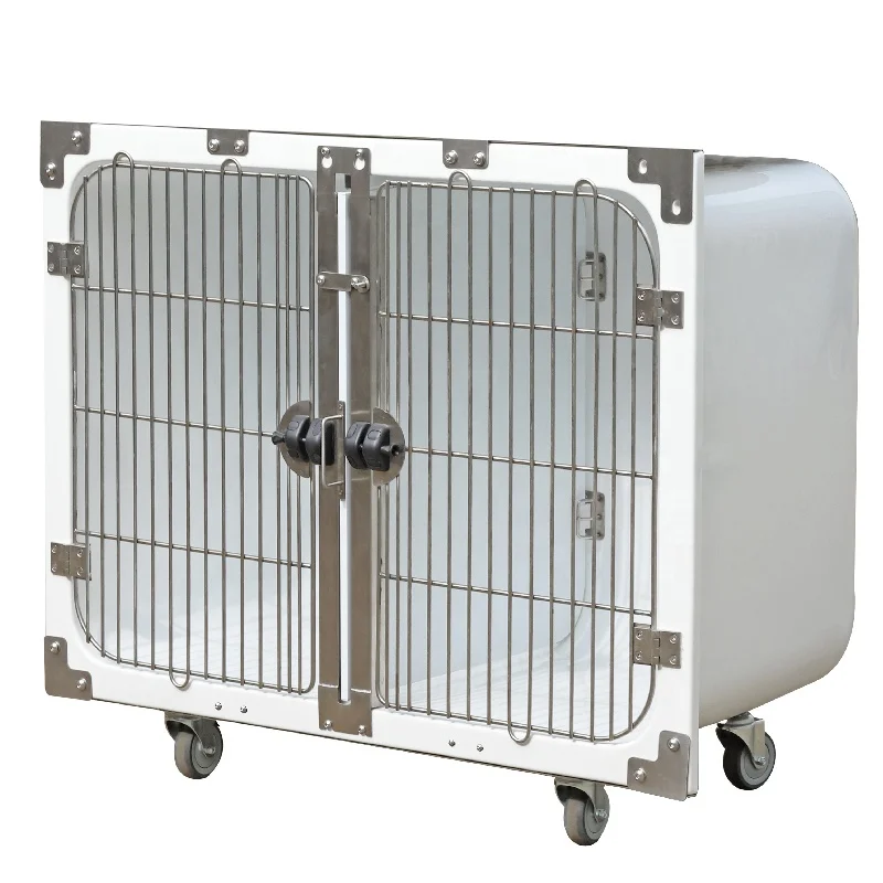 Fiberglass Movable Easy Cleaning Dog Cages Divisible Crate Wholesale Customization Boarding Breeding House Pet Dog Cages