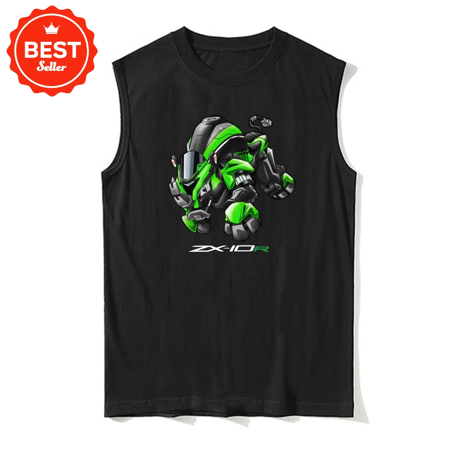 Retro Japan ZX-10R Motorcycle Rhino Inspired Tank Top 100% Cotton O-Neck Casual Vests Mens Sleeveless Tee Shirt Rider Streetwear