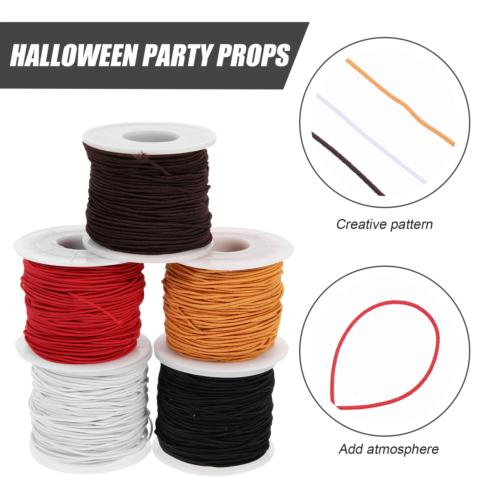 

5 Rolls Elastic Rope DIY Beaded Wires Jewellery Thread Bracelet Jewelry Craft Projects Making Supplies Emulsion Cord