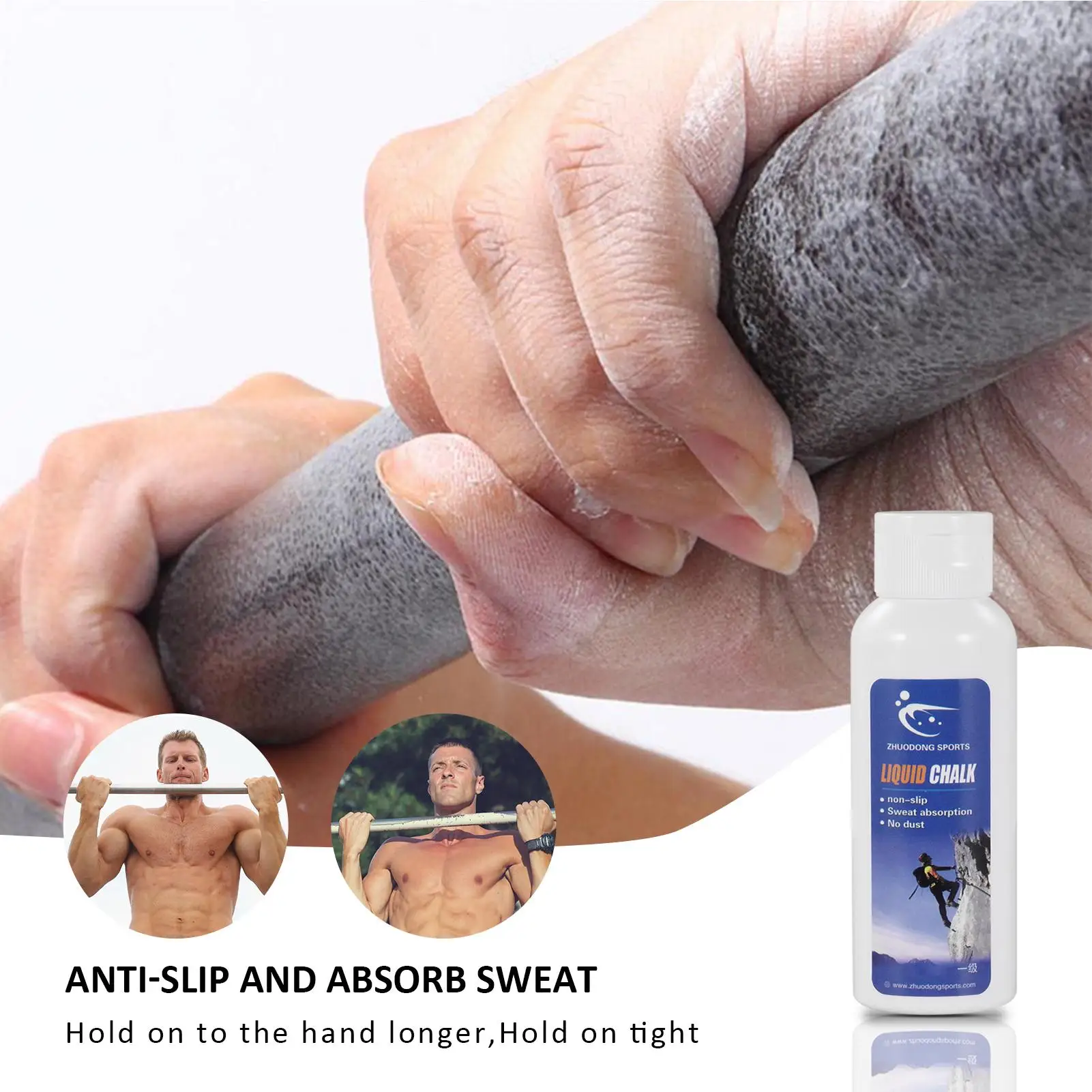 50ml Sports Liquid Chalk Magnesium Powder Fitness Weight Lifting Quick-Dry Non-slip Cream Grip Weight Lifting Climbing Gym Sport