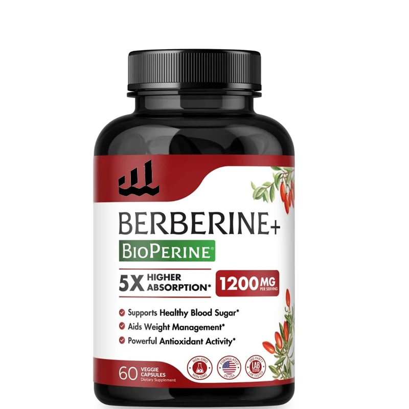 

Berberine Supplement 1200mg - Increased absorption rate by 5 times - Ultra pure 98% aspartic acid HCL - Immune support - Non GMO