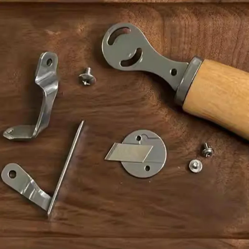 DIY Leathercraft Tools - Isometric Trimmer Leaher Edge Cutting Knife for Straight & Curved Lines Edge Finishing Strip Making