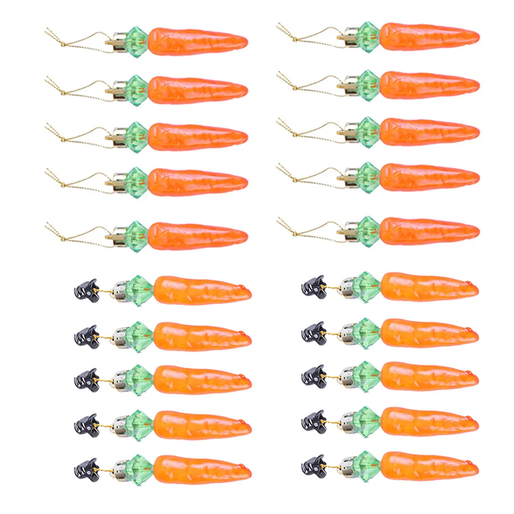 

20Pcs Easter Mustache Clips Decorative Carrot Ornaments Easy Fix Easter Party Hat Accessories Hanging Decorations Costume Props