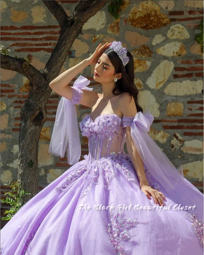 Melancholy Lilac Purple Quinceanera Dresses Sweetheart Elegant 15 Years Luxury Princess Gowns Sparkling Beaded Appliqued Prom