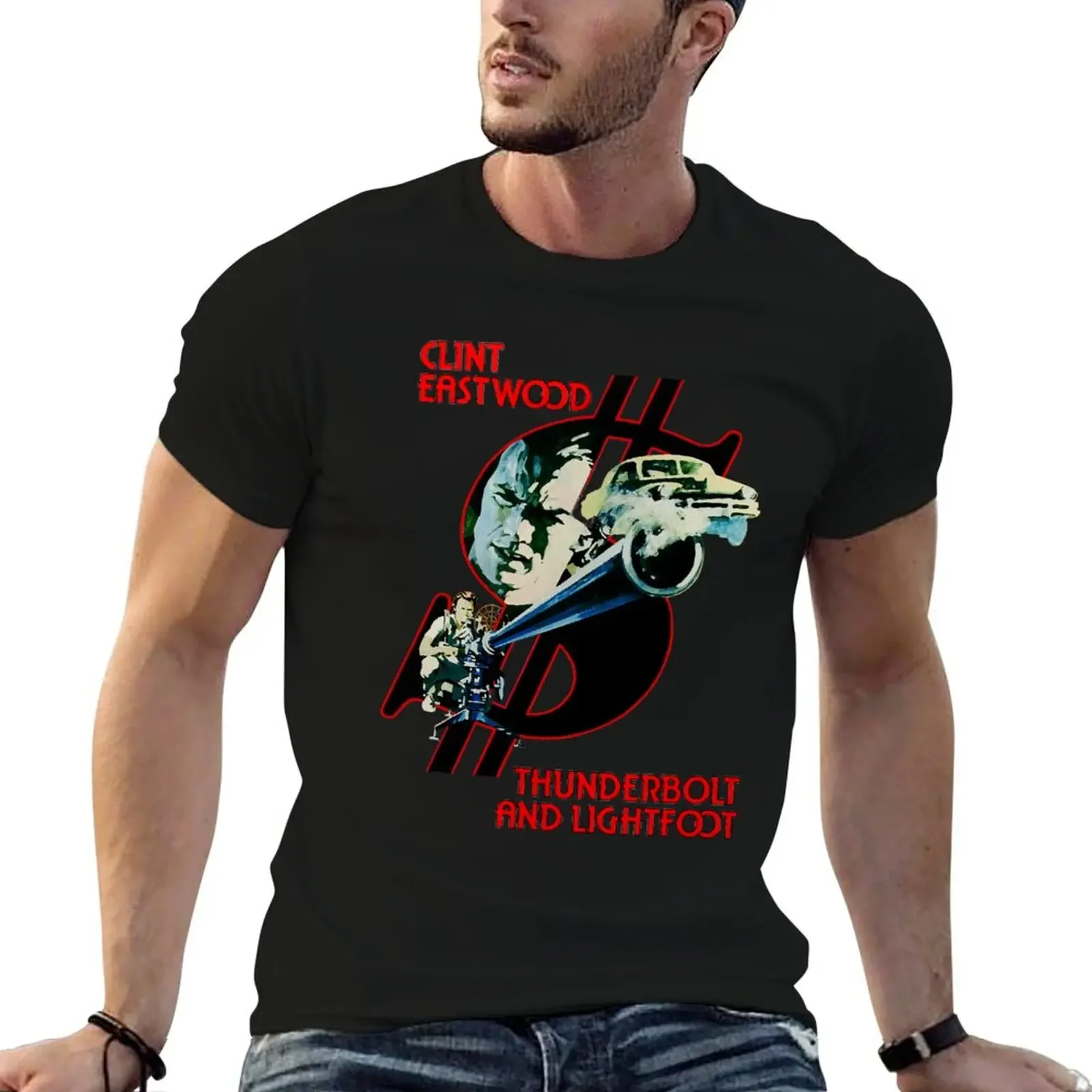 

Retro Thunderbolt and Lightfoot Clint Eastwood Tribute T-Shirt kawaii clothes summer top plus sizes t shirts for men graphic