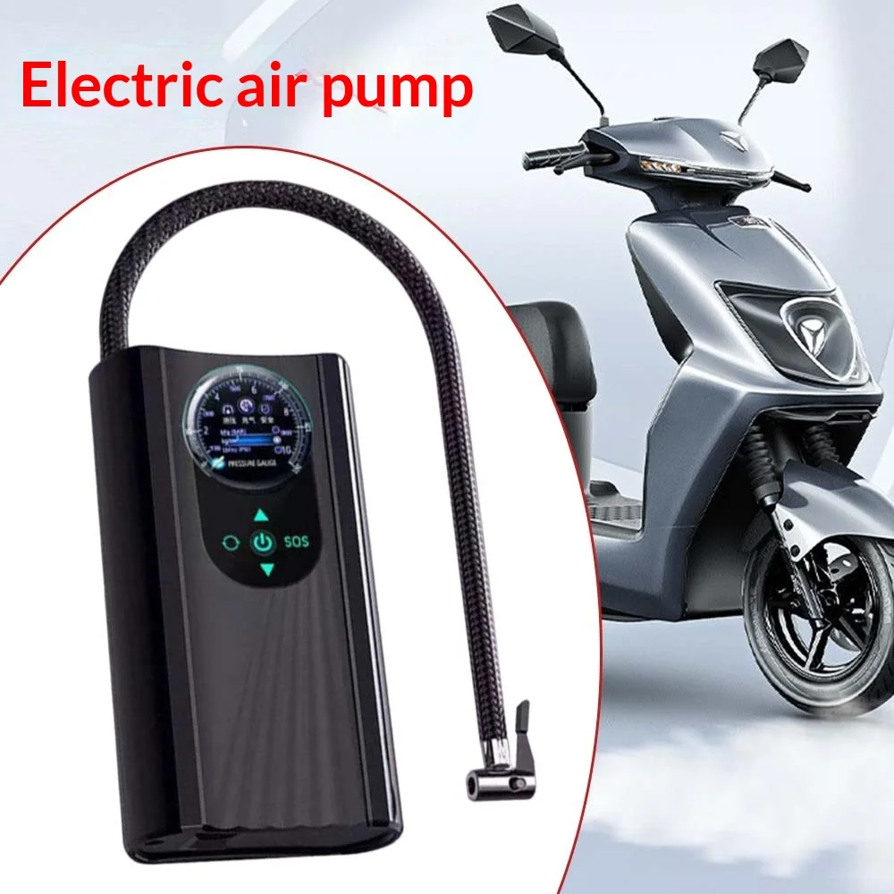 Tire Inflator Portable Rechargeable Air Pump Precise Pressure Gauge Fast Air Refill Triple Cooling Design For Car Motorcycle