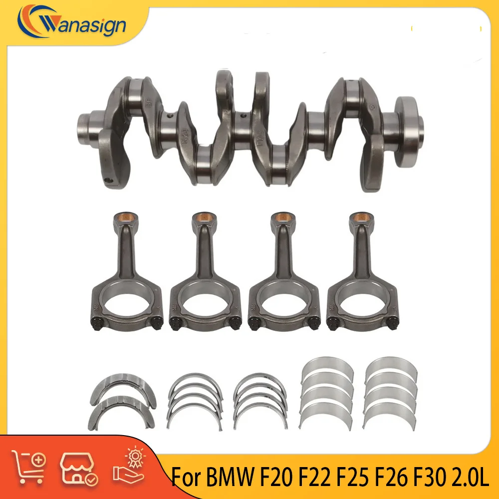 Engine Parts Crankshaft Connecting Rod Main Bearings Set Fit 2.0 L L4 Gas N20 N26 For BMW 220i 320i 328i 428i X3 Z4 F20 2.0L
