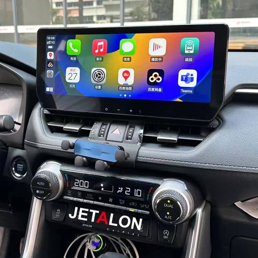 NAVIRIDER Carplay اللاسلكية لتويوتا Rav4 Prime XSE 2021 2025 12.3 بوصة راديو السيارة الاندورويد مشغل وسائط متعددة نظام تحديد المواقع نافي المتكلم