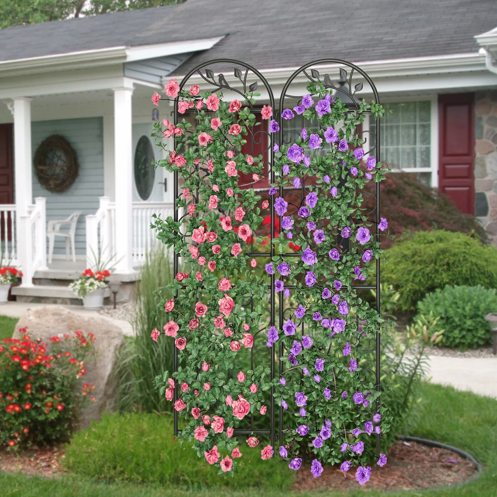 

Trellises Outdoor Metal Coated Rustproof Garden Trellis