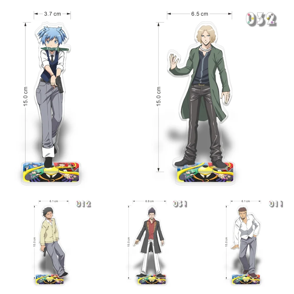 15CM HOT Anime Assassination Classroom Acrylic Stand Model Cosplay Characters Ornament Accessories Good Collection Gifts