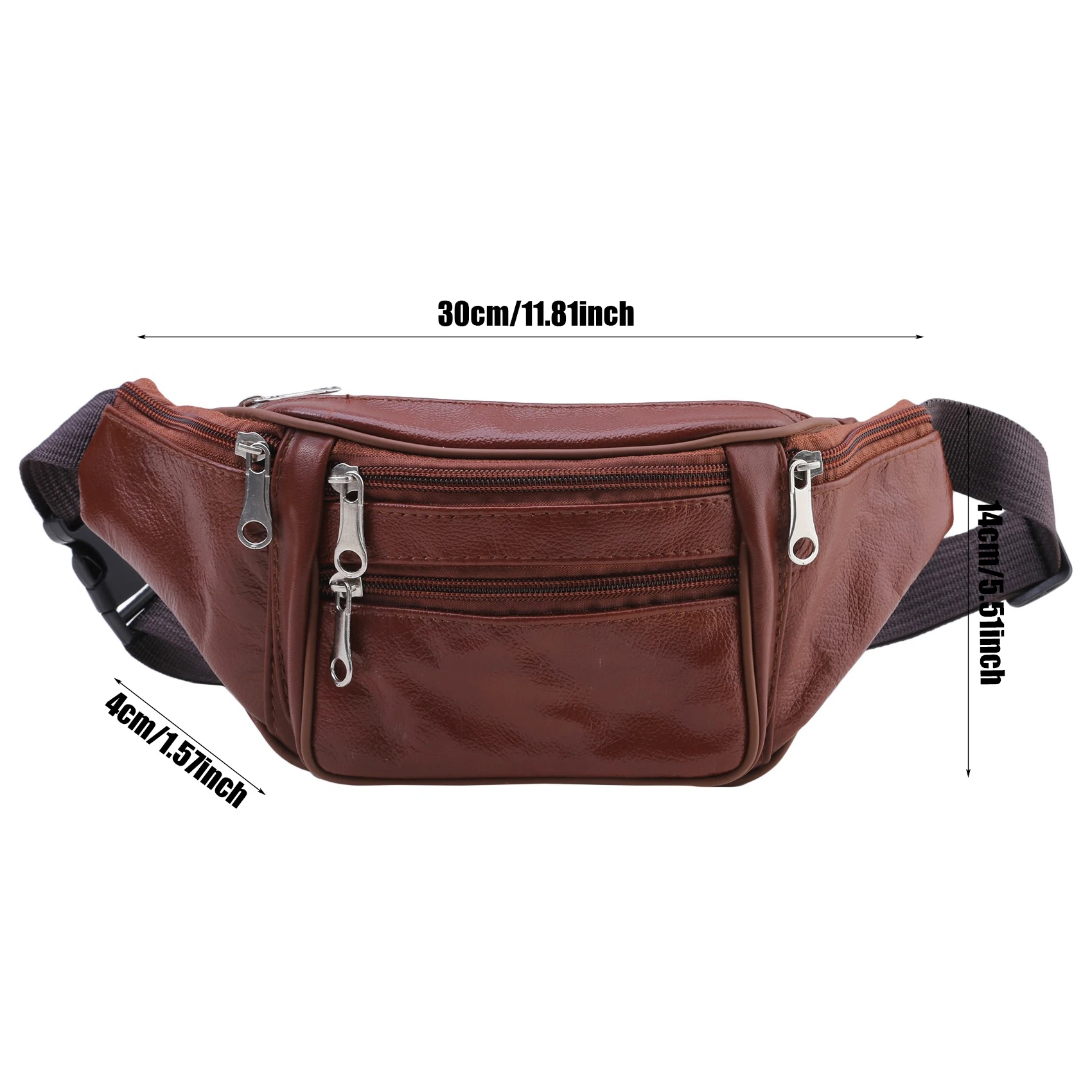 Men\'s Waist Pack PU Leather Bag Waist Belt Bag Male Artificial Leather Fanny Pack Fashion Luxury Small Shoulder Bags for Men