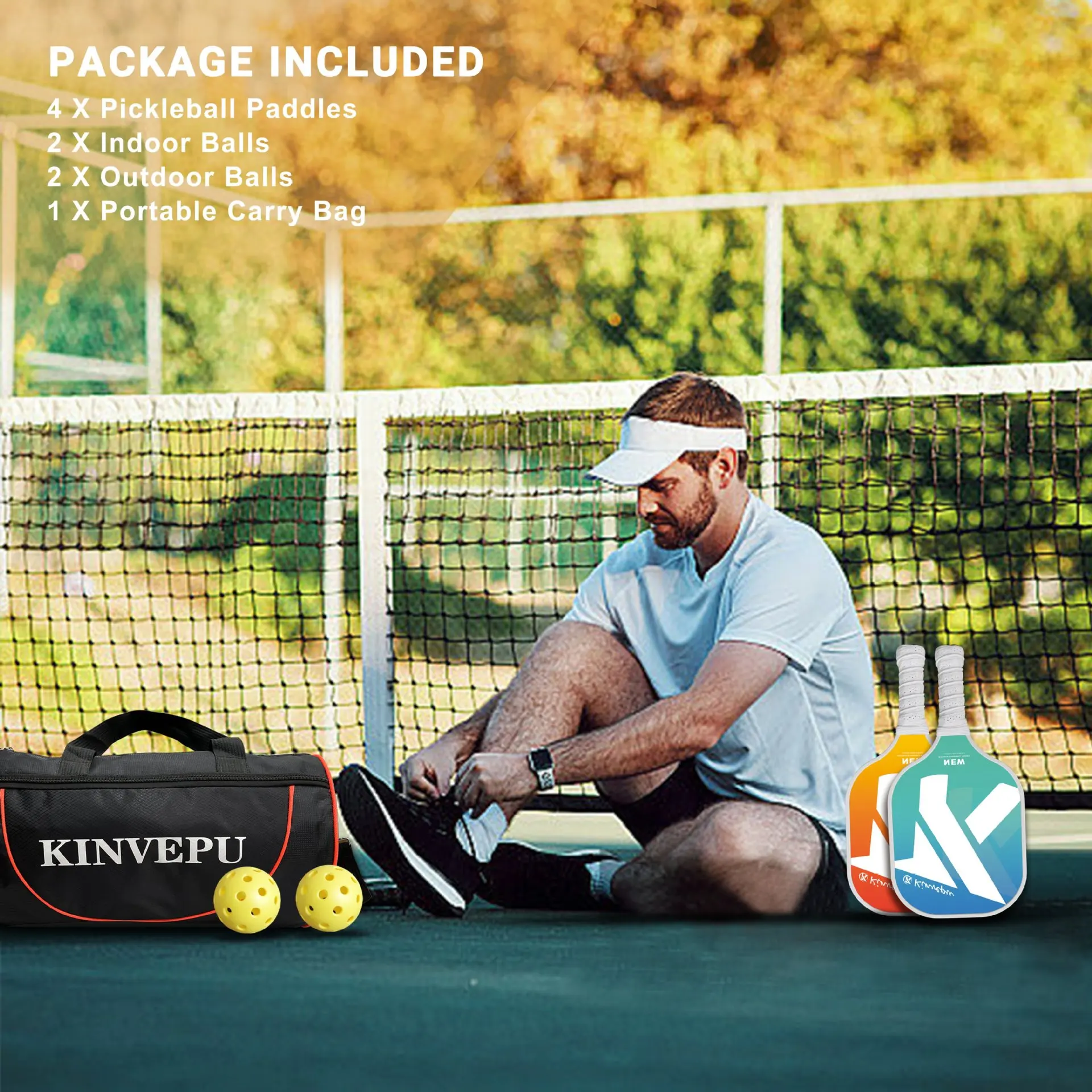 Pickle Paddles Rackets Set Pickleball Balls with Carrying Bag For Men Women Racquet Rackets  Pickleballs Balls Racquet Bag