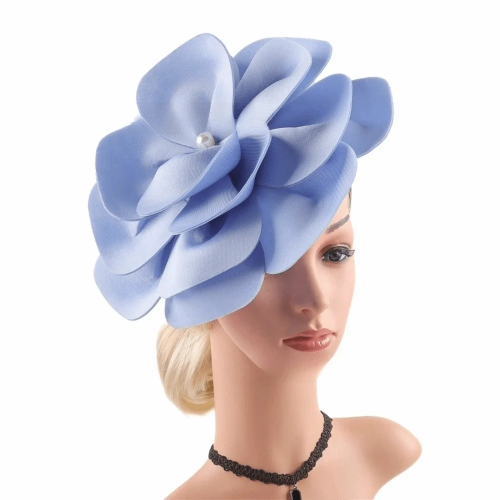 

Fashion Headpiece 3D Flower Fascinators Hat Large Flower Formal Tea Party Hats Large Flower Headband Tea Parties