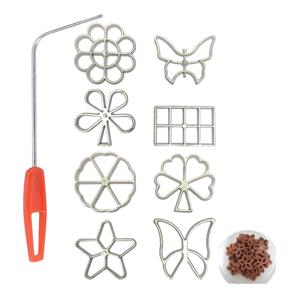 

Набор из 5 форм для печенья из чугуна в форме розетки — универсальные формы с ручкой для удобного использования — идеально подходят для праздничной выпечки и семейного использования