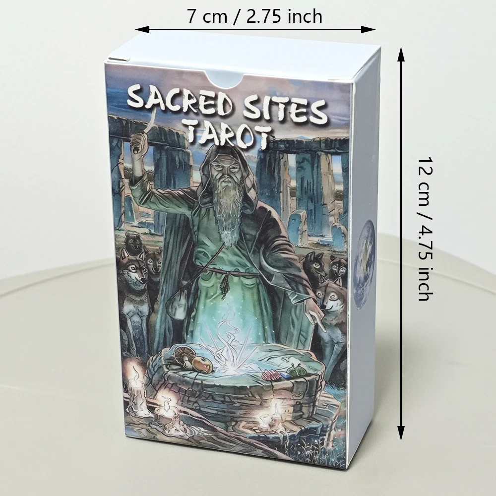 12*7cm Sacred Sites Tarot 78 Pcs Colorful Tarot Cards Connect with The Age-old Wisdom of Temples, Shrines, and Sacred Places