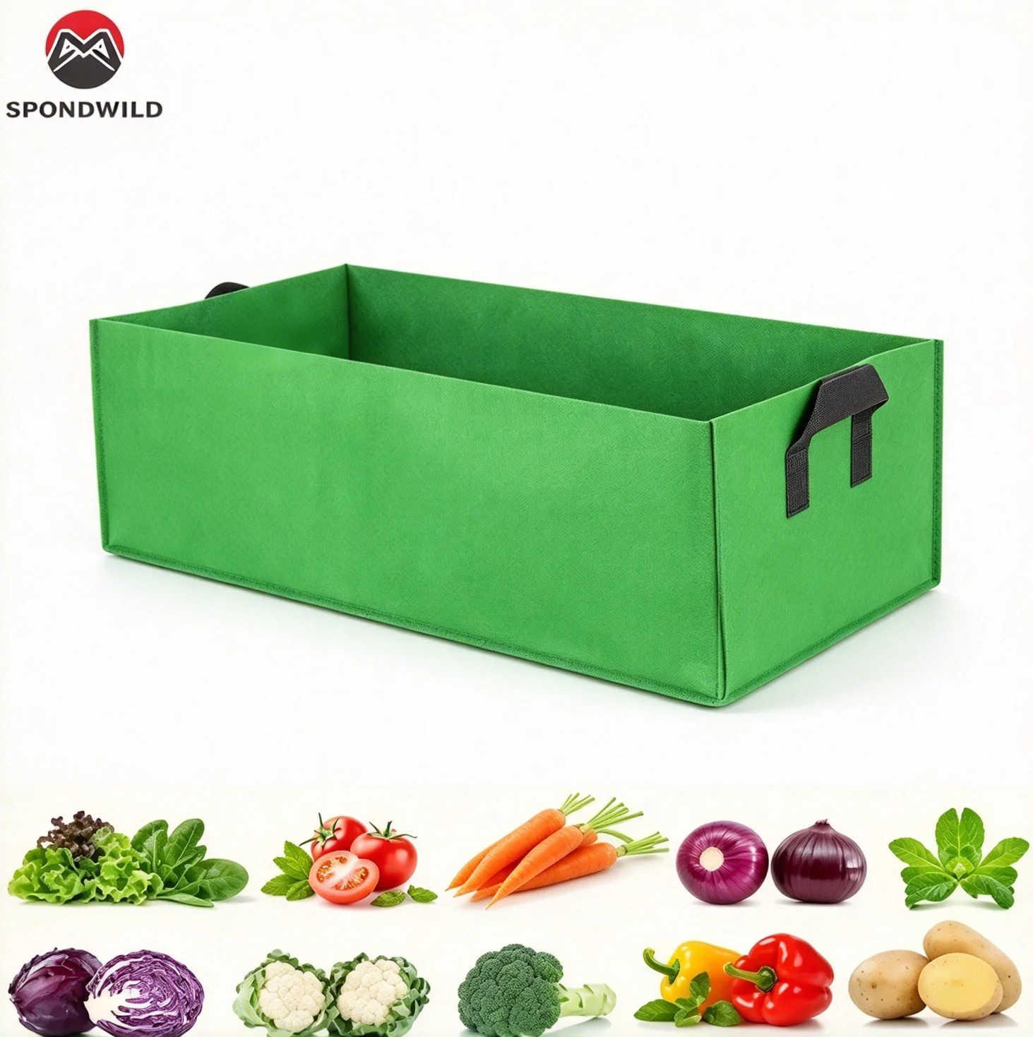 60x30x20cm Planter Bags Non-Woven Fabric Growing Container for Flower, Thickened Plants Box for Raised Bed Garden Balcony Patio