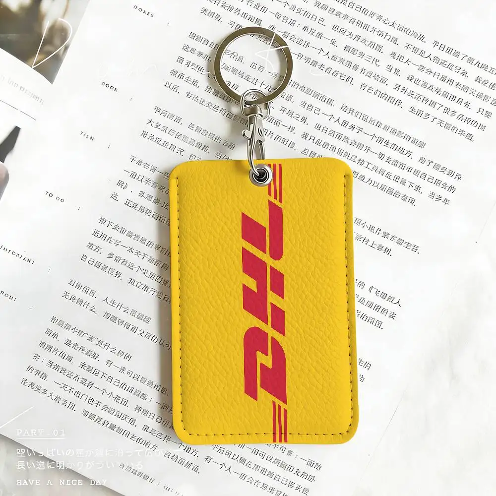 Modische Logo D-DHL Kartenhalter Studentenausweis-Schutzhüllen Studenten-Campus-Zugangskarten Schlüsselanhänger Diebstahlschutz – Detail 13