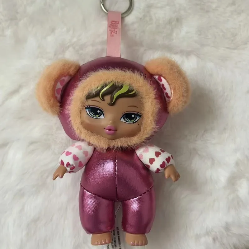 Cute Fashion Girl Doll Pendant Keychain Fluffy Fur Collar Doll Ornament Lovely Backpack Hanging Decor Gift For Girls