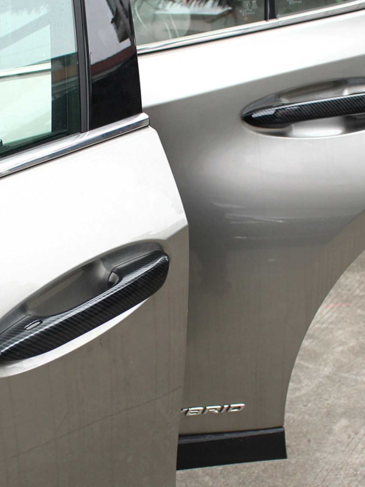 For Lexus UX UX200 UX250h 2018 2019 2020 2021 2022 Carbon Fiber Chrome Car Door Handle Cover Trim Sticker Styling Accessories