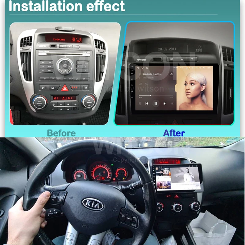 Audio Car GPS Navigation Multimedia Player For KIA CEED 2010 2011 2012 9 inch Screen Radios Android 14 Stereo 2Din WIFI CarPlay