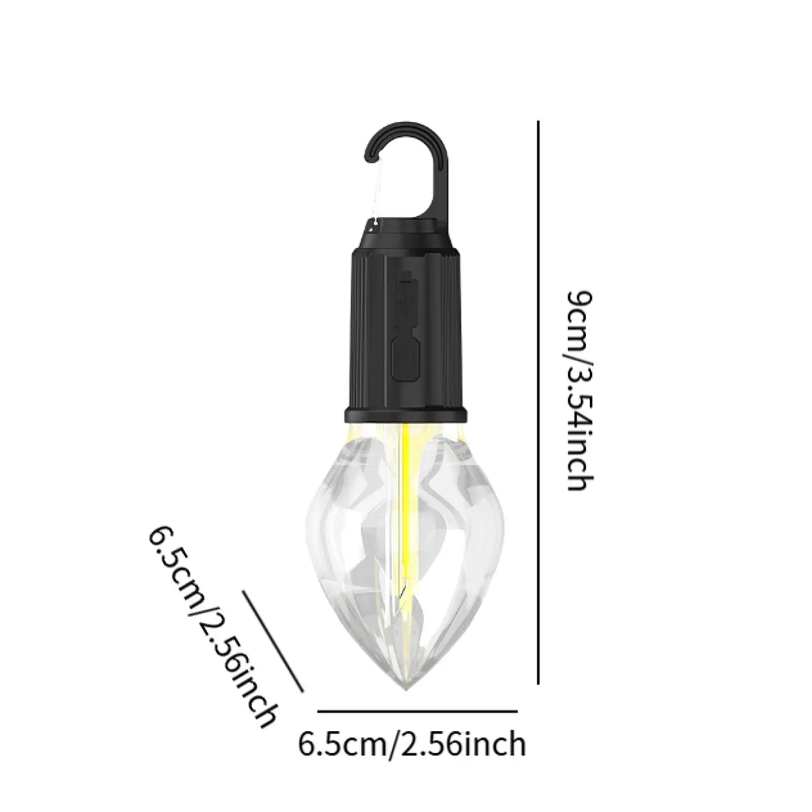 Camping Light Compact Waterproof 3 Lighting Modes Tent Light with Clip Hook for Backpacking Fishing Traveling Garage Hiking