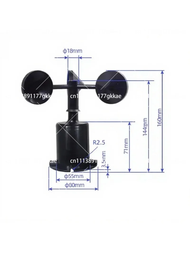 Tower Crane Wind Speed Meter Anemometer with Alarm for Construction Site Safety