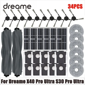 Pour Dreame X40 Ultra / X40 Ultra complet / X40 Pro / S30 Pro Ultra Robot aspirateur brosse principale vadrouille filtre Hepa sac à poussière