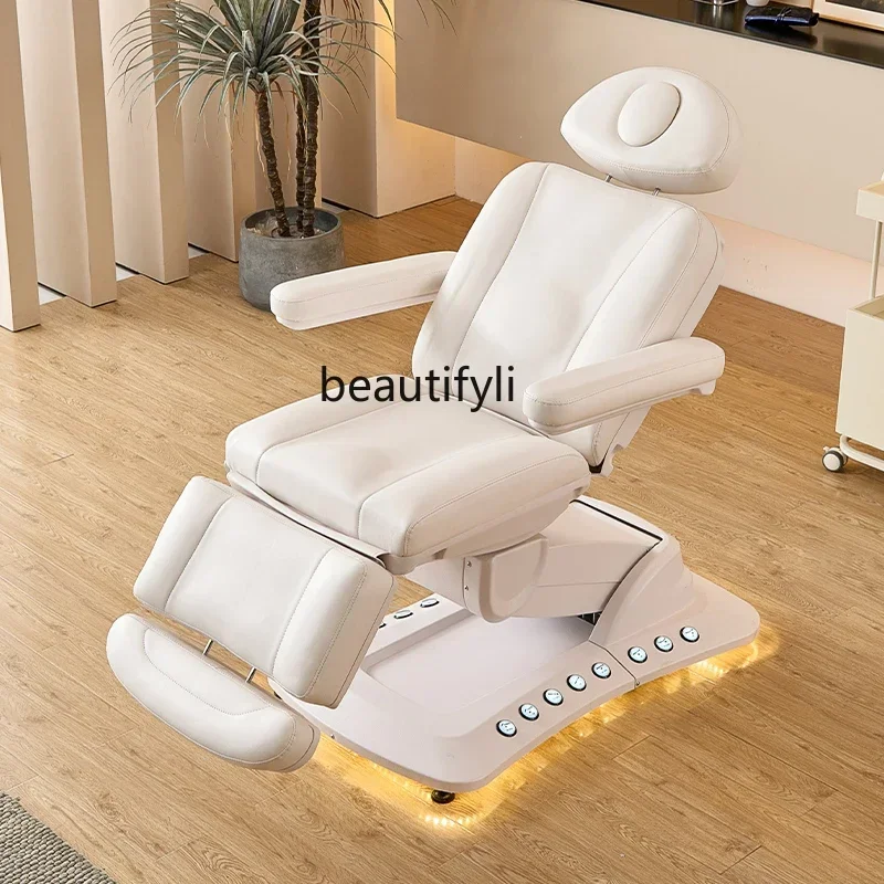 

High-end beauty salon beauty bed Electric lifting body bed with rotating heating foot control