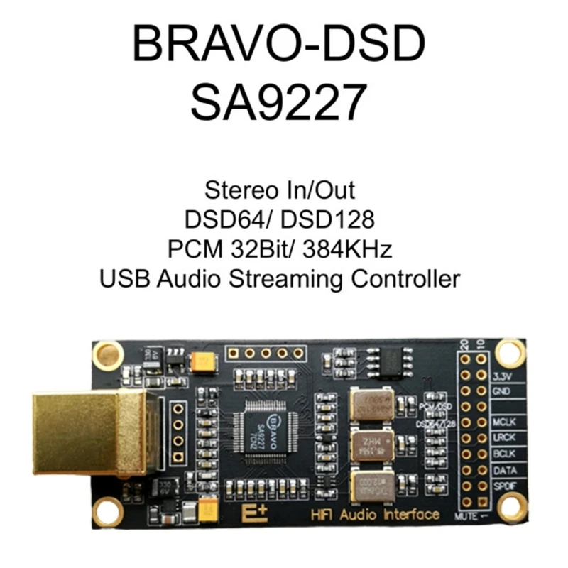 SA9227 HIFI USB Decoders DAC Daughter Card Expansion Card 24bit 384khz USB Streaming Controller USB Module Replacement  Dropship