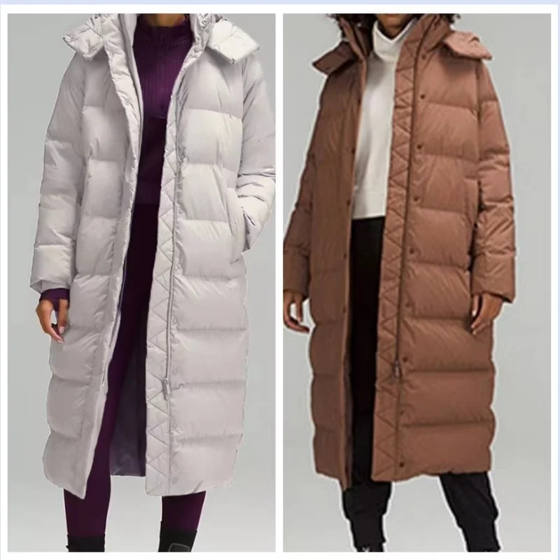 24 year winter new niche 7-color 9-grid long over the knee goose down down jacket