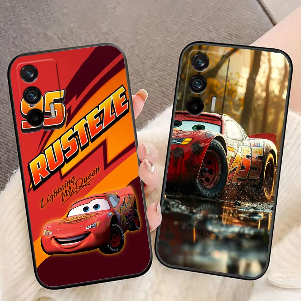 Cartoon Cars Lightning McQueen Phone Case For Realme C11 C15 C20 C21 C21Y C30 C30S C33 C35 C53 C55 C63 C65 GT NEO 2 Case Funda