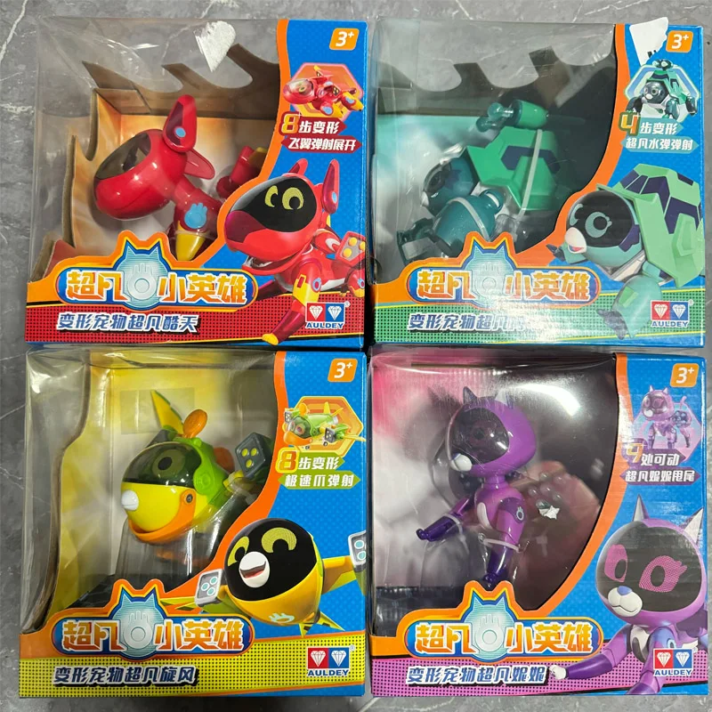 Cartoon Action-figuren Petronix Defenders Transforming Maschine Haustiere Spielzeug Modell Sammlung Ornamente Kinder Weihnachten Geschenke