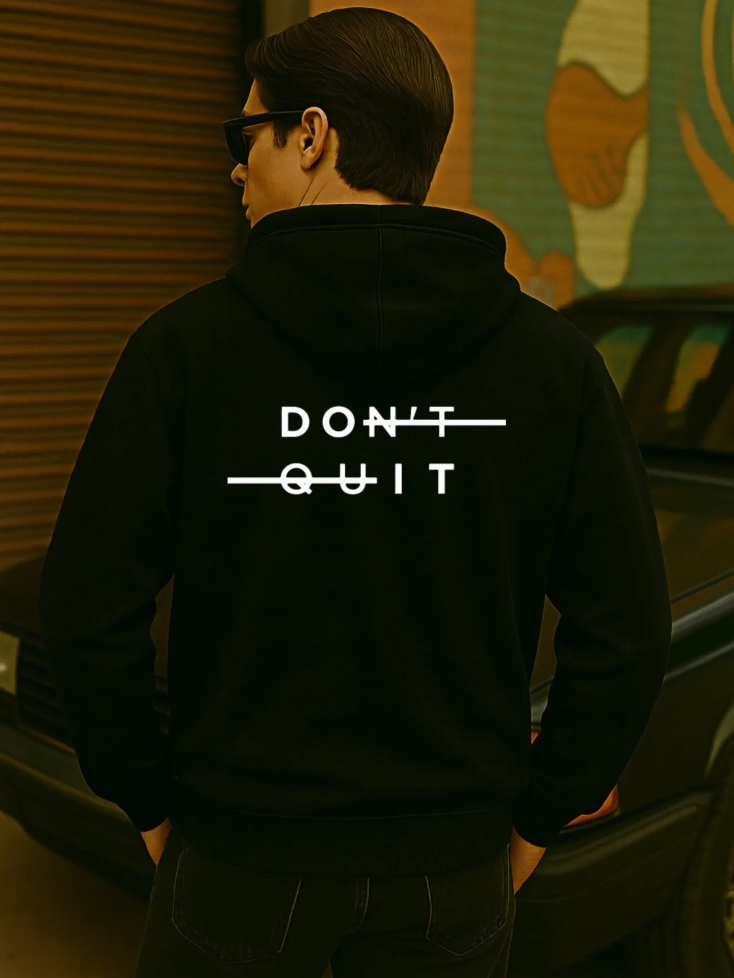 هوديي برسومات للرجال، نمط ملابس الشارع، مبطن بالصوف، طباعة حروف، للارتداء اليومي، للشباب