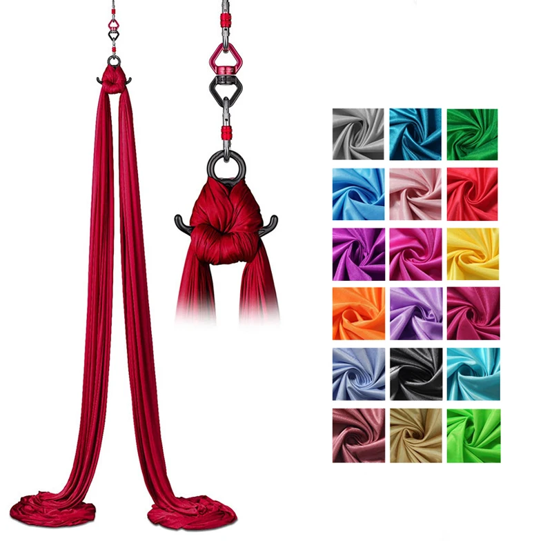 

Hot-Selling High Quality 8m Elastic Silk Durable Anti-Gravity Flying Aerial Yoga Swing Hammock Pilates Practice 250kg Load