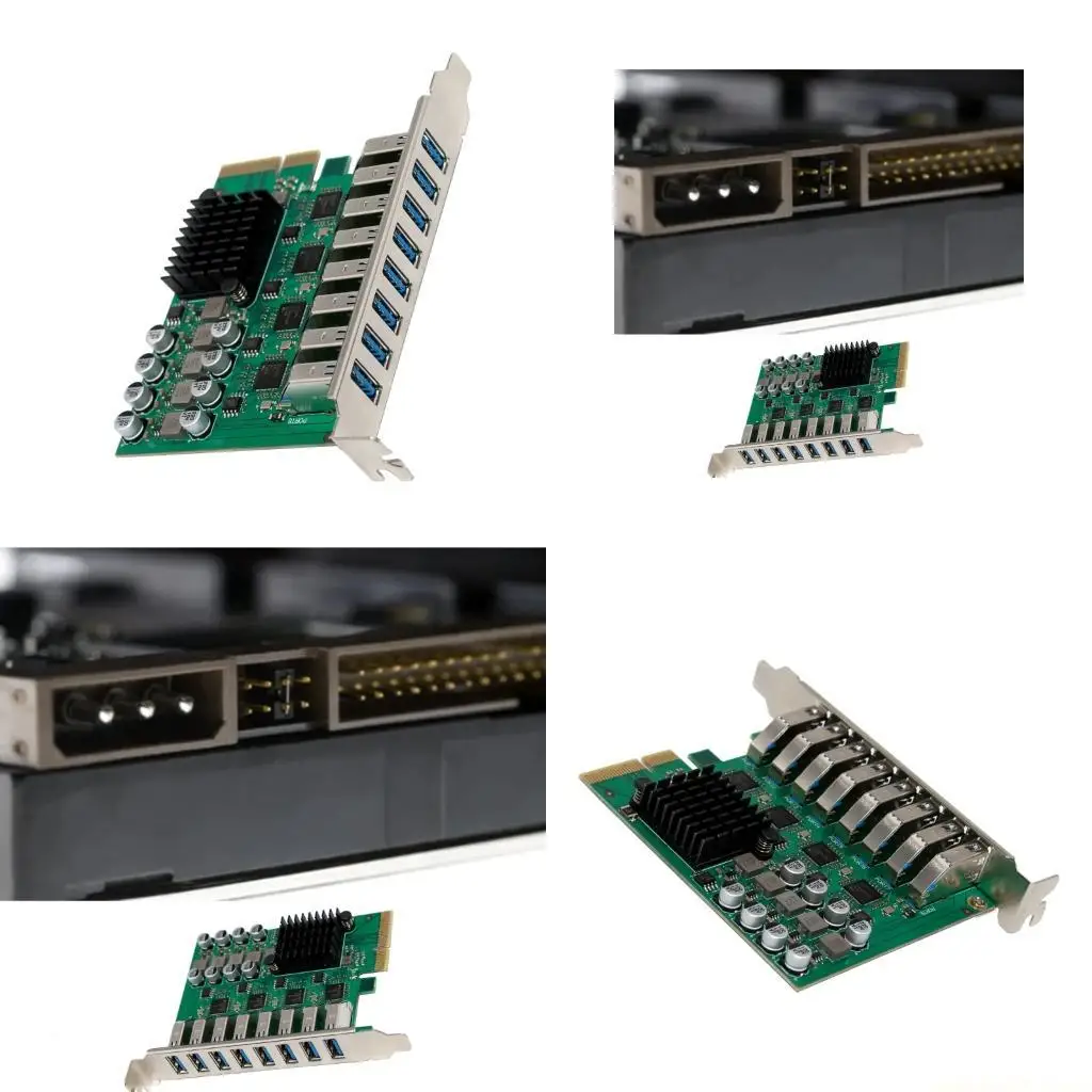 

Desktop PCIExpress Slot USB 3.2 Hub 8 Port Supporting Plugs and Play Easy Installation