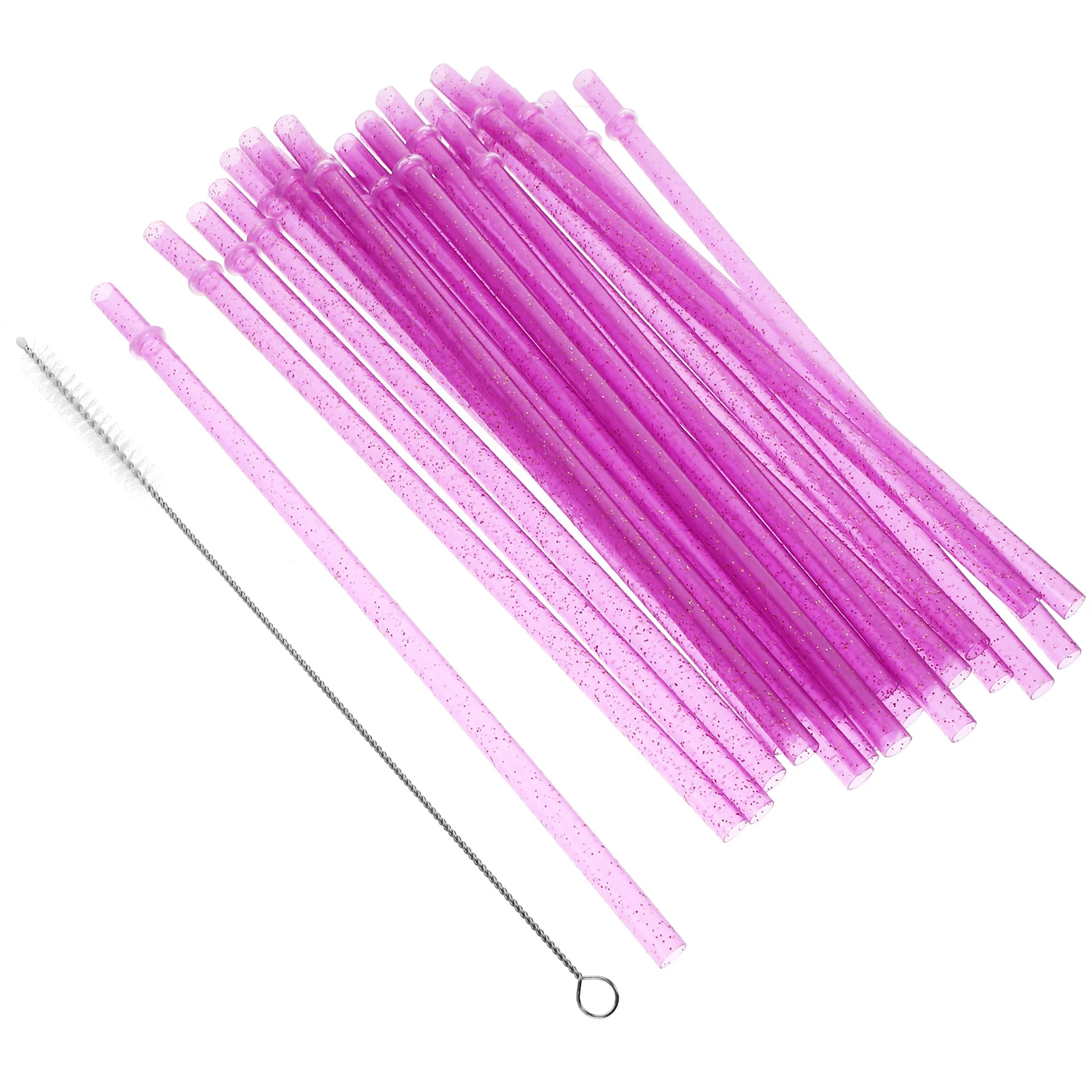 

25pcs Colored Straw Brush Thickened Reusable Drinking Straws Long Household Straws For Party Juice Water Christmas Birthday