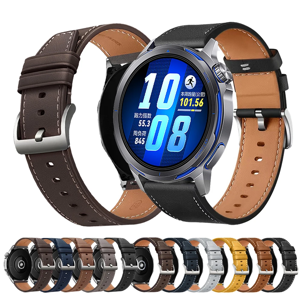 For Huawei GT Runner 2 Strap Leather Band Huawei Watch GT 6 5 Pro 46mm/GT 6 5 4 3 2/Honor Magic 2 Wrist Bracelet 20/22mm Strap