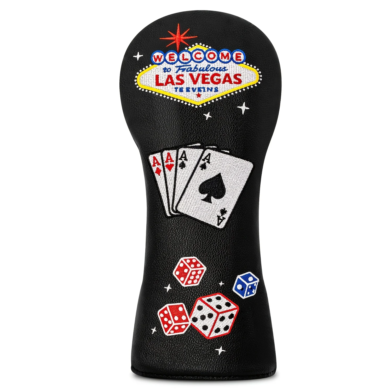 1pc/4pcs Golf Head Covers Compatible for Driver, Fairway Wood & Hybrid - of Spades, Clubs, Hearts, Diamonds Design