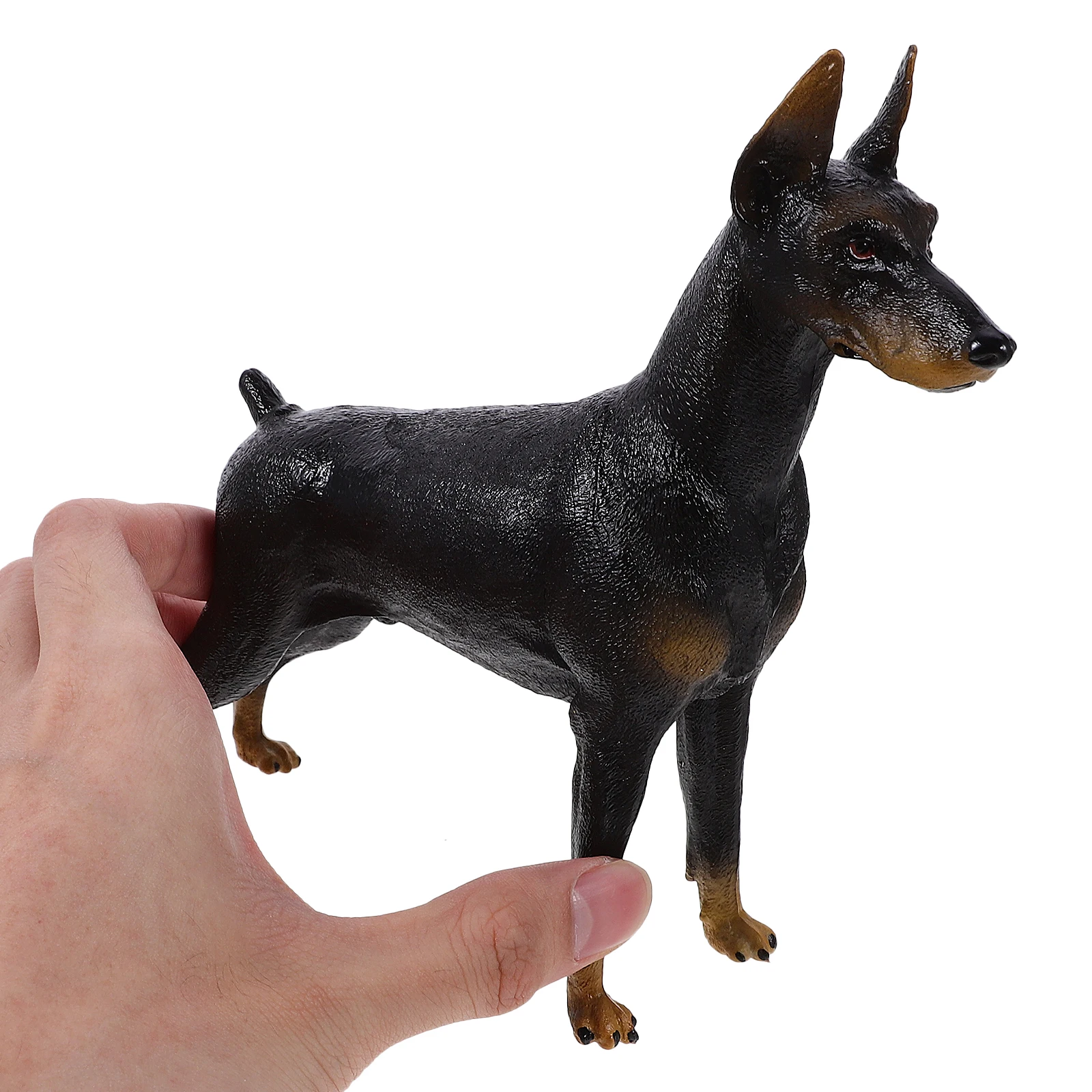 

Simulated Doberman Pinscher Model Statue Toy Animal Figurine Dog Statues Home Decor