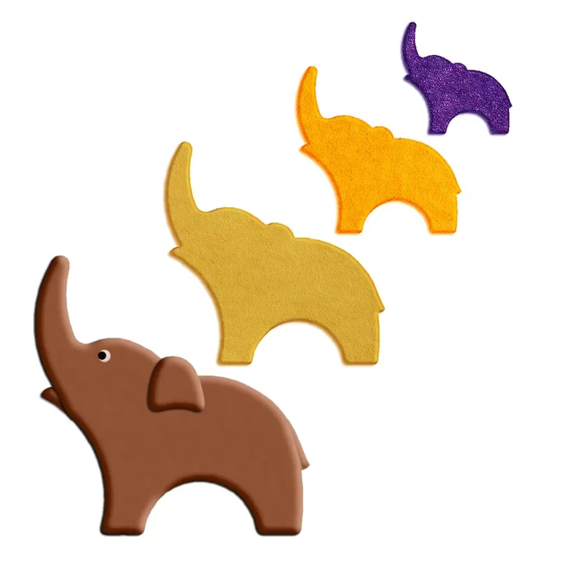 Various Cartoon Elephant Biscuit Plastic Molds,Summer Irregular Shape Cake Cookie Decorating Fondant Cutters Tools