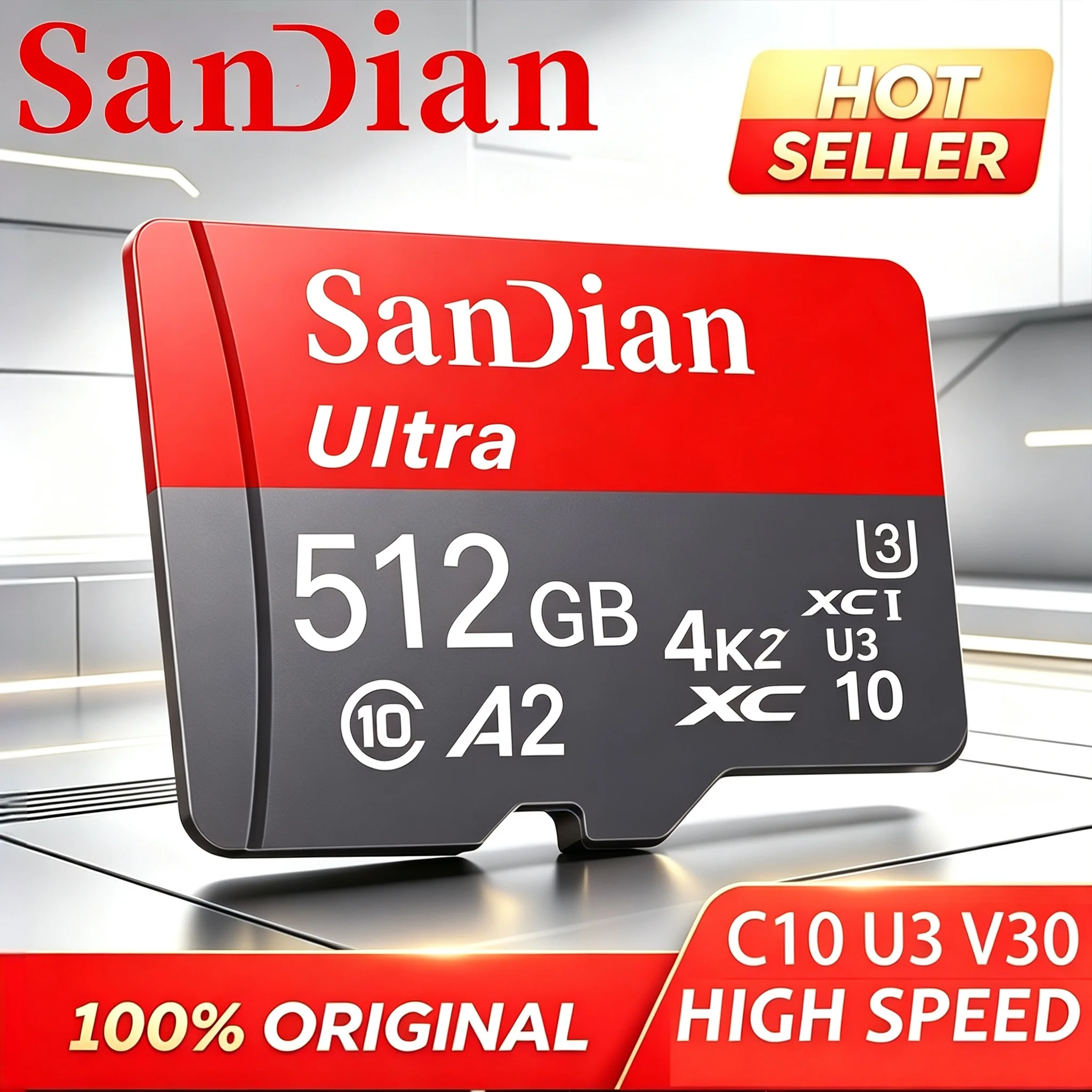 Secure Memory Card 128GB 256GB 32GB TF Cards Micro TF SD Card SD Cards for Smartphone/Tablet/Smart TV/Speaker/MP3 Player/Toy