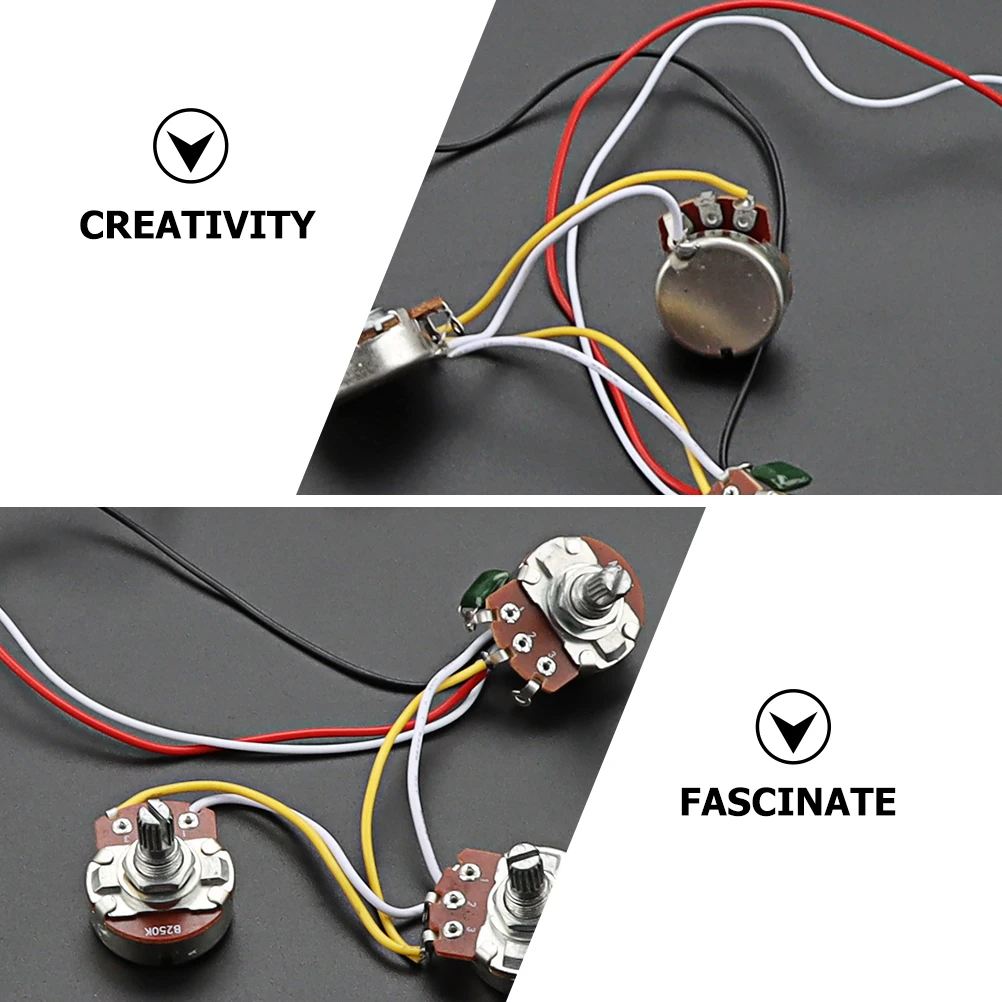 

1 set Electronic Wiring Harness Hardware Silver Durable Parts Replacement Pickup Harness Accessories Supplies