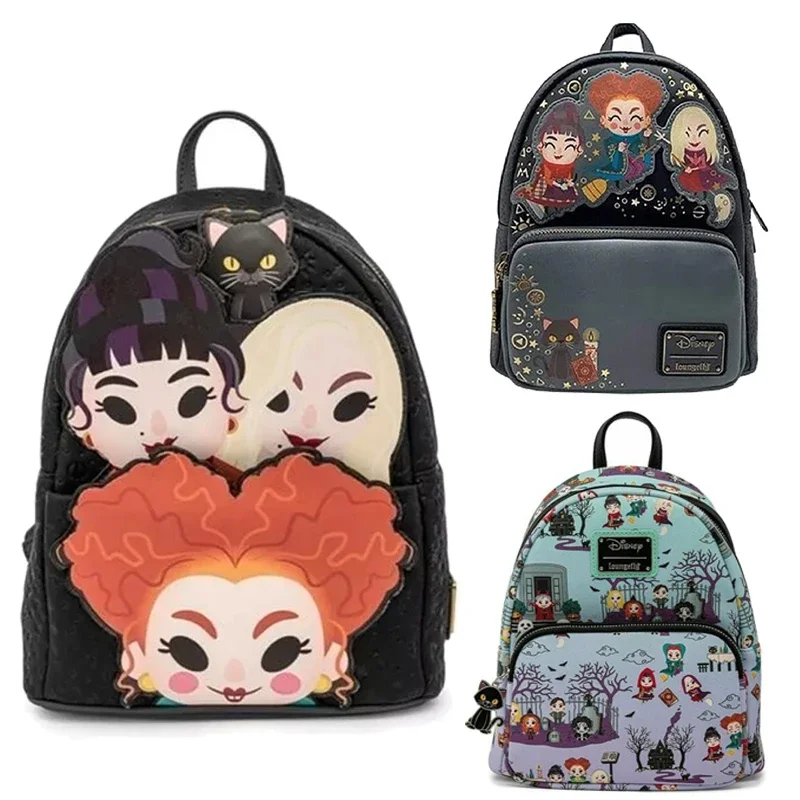 

Kids Backpack Hocus Pocus Sanderson Sisters Womens Double Strap Shoulder Bag Purse Class Bag for Girls