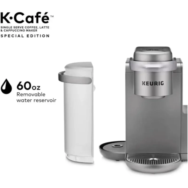 Keurig K-Cafe C Single Serve K-Cup Pod C Latte e Cappuccino Maker, 12, Níquel