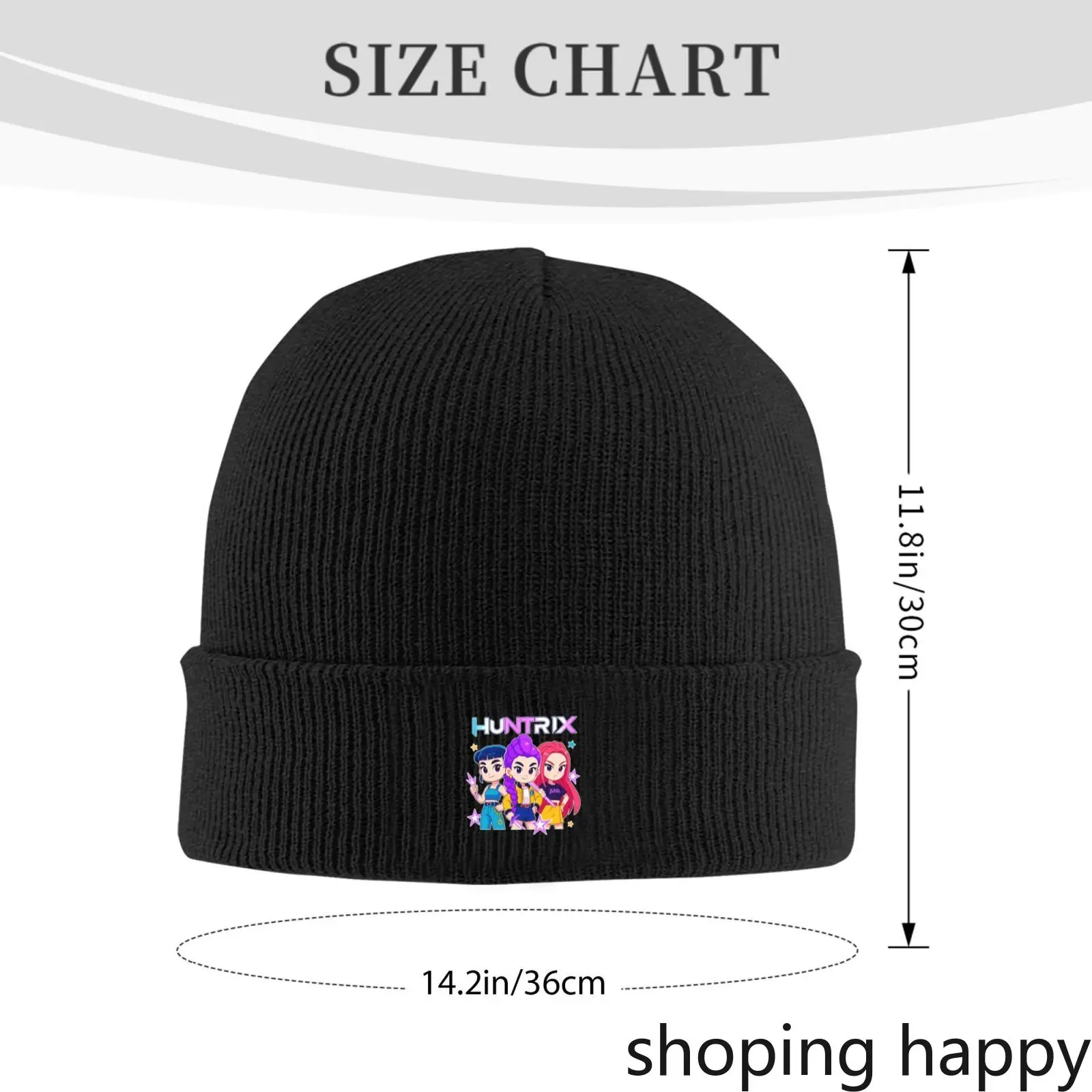 الرجال النساء صراع رويالس قبعات صغيرة عفريت Kpop شيطان هنتر الحياكة قبعة الخريف الشتاء Kpop قبعات مطبوعة قبعات بونيه الدافئة #2