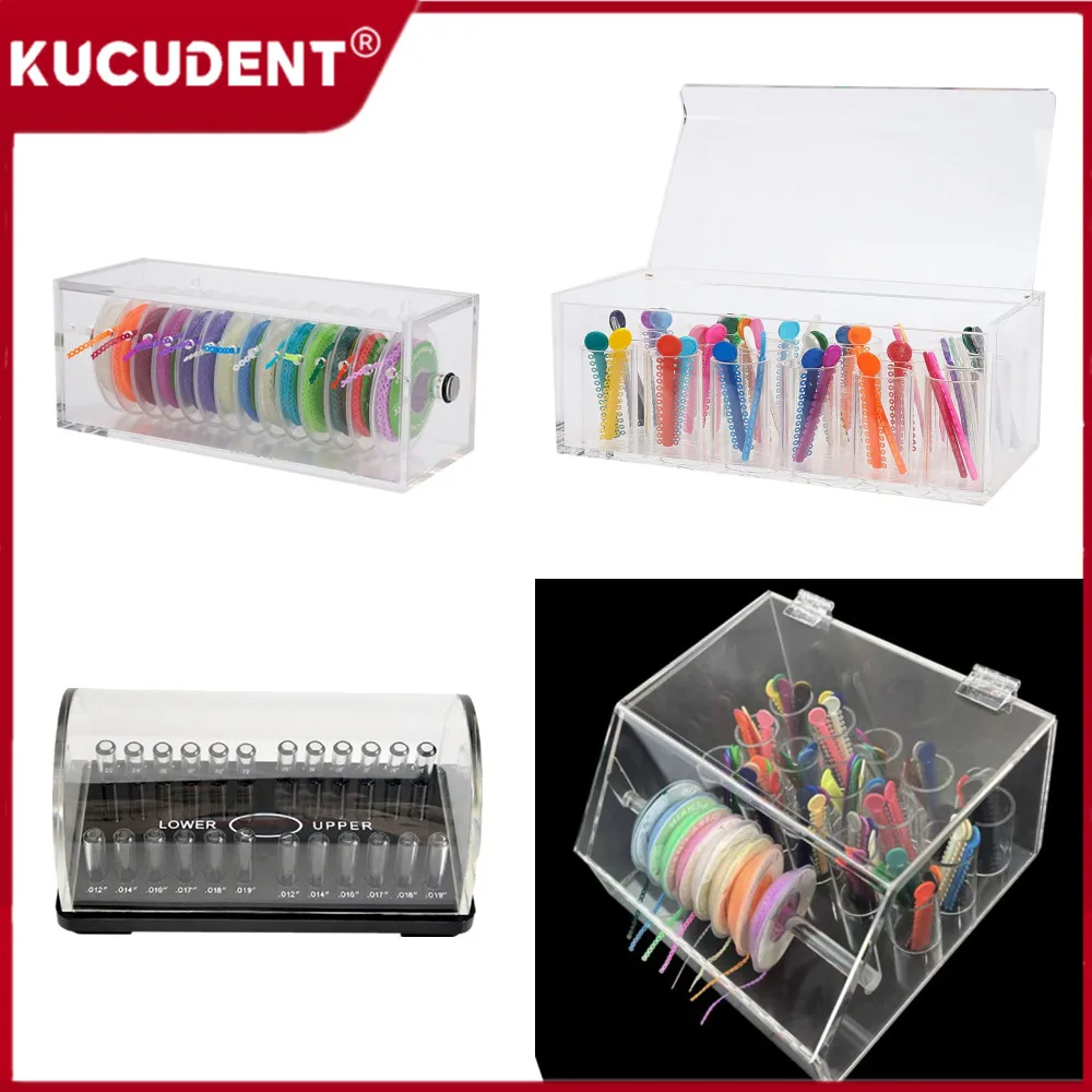 

Dental Arcylic Holder Orthodontic Ligature Tie Box Power Chain Placer Case Arch Wires Storage Dispenser Resin Organizer Dentist