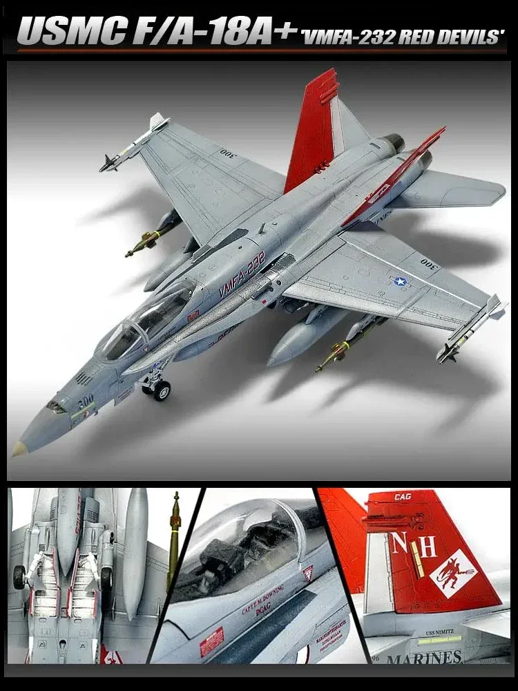 Akademie montiert flugzeug modell kit 12520 american f/a18a VMFA-232 kämpfer 1/72