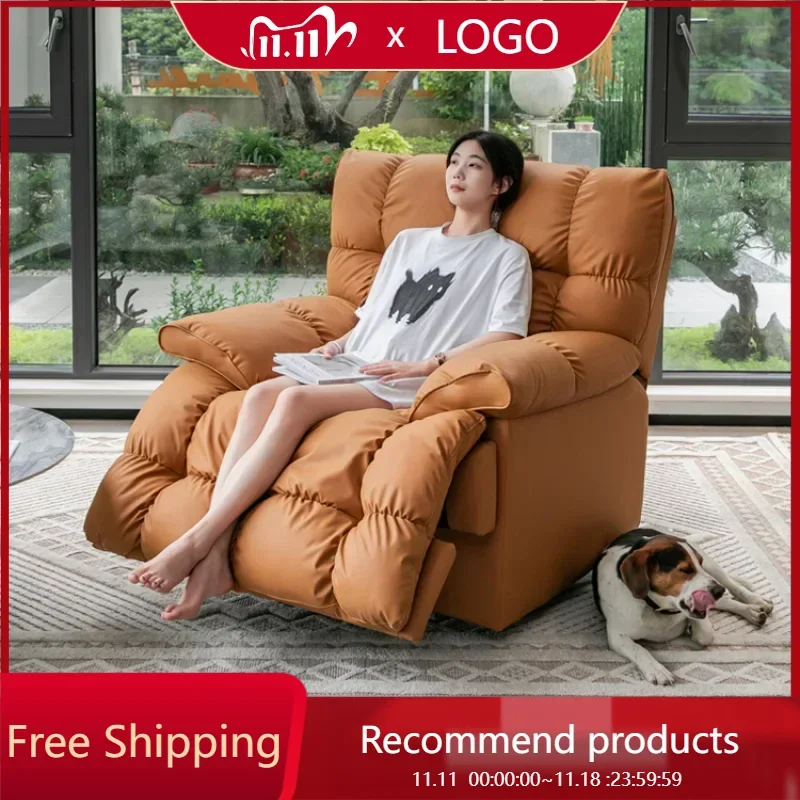

Cat Scratch Leather Sofa Single Person Relaxing Armchair Lazy Sofas Multifunctional Folding Woonkamer Banken Home Furniture