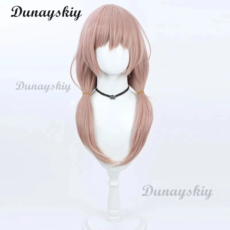 CyBlue Archive 히노미야 치나츠 코스프레 가발 게임 블루 아카이브 히노미야 치나츠 코스프레 가발 적갈색 코스프레 가발