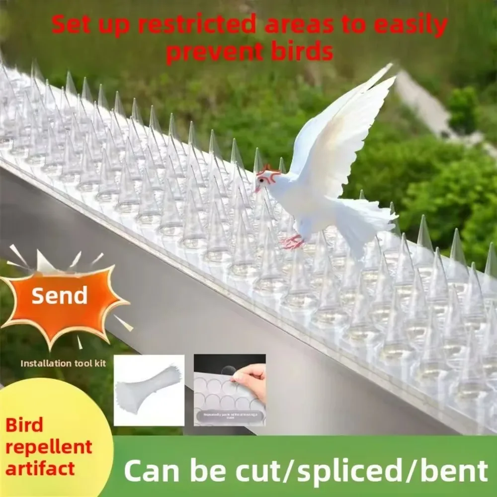 Repelente de aves con picos, antipatomas para balcón, dispositivo repelente de aves, aire acondicionado para el hogar, unidad exterior, suelo superior